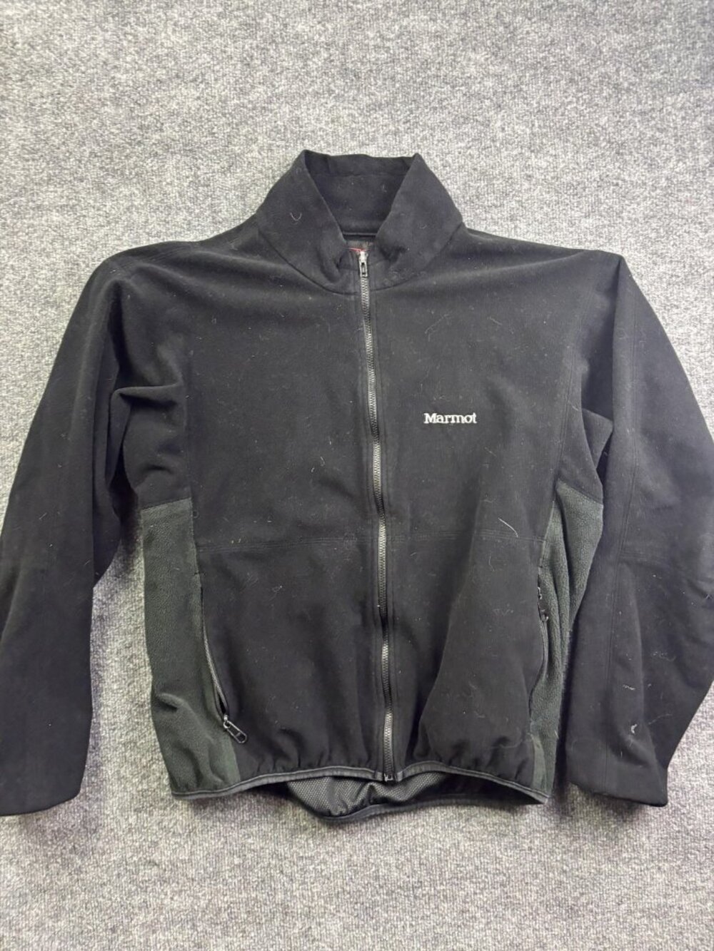 Marmot Jacket Mens X-Large Black Full‎ Zip Fleece Lightweight Outdoor Hiking